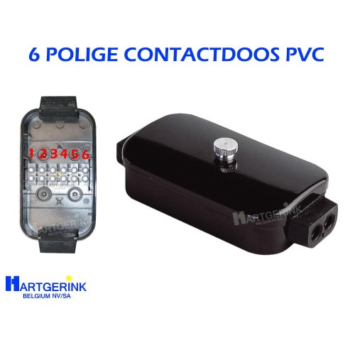 6-polige contactdoos PVC - 035770